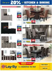 Russells catalogue Page 9: ANDREA 5 PIECE DINETTE €4.799,00, Luna 7 Piece Dining Room Suite €9.699,00
