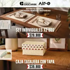 Catálogo Tiendas D1 Página 4: Caja tasajera con tapa €39.900,00, Set individuales €29.900,00