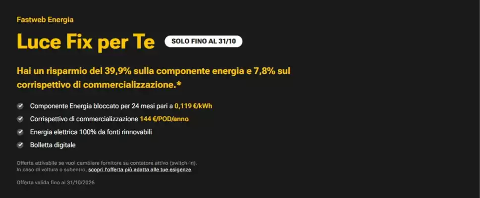 Volantino FASTWEB (valido fino al 31-10)