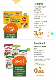 Folleto TiendAnimal Página 21: Pedigree - humit per a gos multipack €3,07, Royal canin €1,09