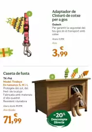 Folleto TiendAnimal Página 38: Tk-pet - caseta de fusta €71,99, Outech - adaptador de cinturo de cotxe per a gos €3,99
