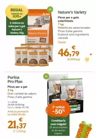 Folleto TiendAnimal Página 46: Regal - pinso per a gats esterilitzats €46,79, Purina - pinso per a gat €28,49