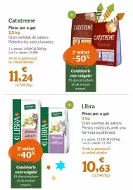 Folleto TiendAnimal Página 49: Catxtreme - pinso per a gat €14,99, Libra - pinso per a gat €10,63