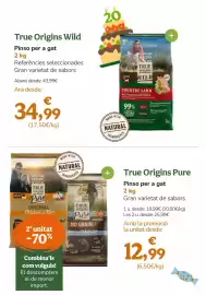 Folleto TiendAnimal Página 50: Origins - wild pinso per a gat €34,99, Origins - pure pinso per a gat €19,99