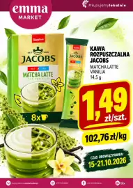 EMMA market gazetka tydzień 42 Strona 4: Kawa rozpuszczalna Jacobs Matcha Latte Vanilia €1,49