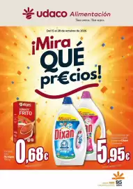 Folleto UDACO Página 1: *udaco Alimentación Tan cerca. Tan tuyo. Del 15 al 28 de octubre de 2026 ¡Mira QUE precios! Tomate
