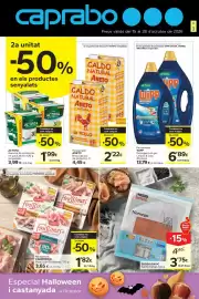 Catálogo Caprabo Página 1: Eroski - basic salmo fumat €3,75, Aneto - brou natural de pollostre €4,45