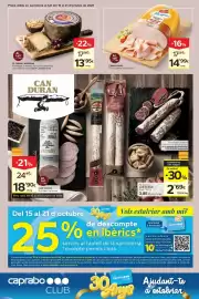Catálogo Caprabo Página 4: Can duran - pan duran €3,85, Can duran - botifarra catalana €18,90