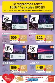 Folleto Eroski semana 42 Página 2: Hisense TV QLED UHD 4K 85E7S €959,04, LG TV OLED 4K 65B6ELC €1.199,00