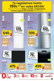 Folleto Eroski semana 42 Página 7: Bosch encimera inducción pid6irbb5e €459,84, Bosch horno pirolítico HBA574ES3 €499,00