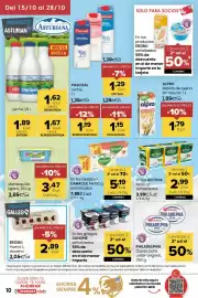 Folleto Autoservicios Familia Página 10: Eroski - huevo l €2,89, Central lechera asturiana - leche desnatada €1,62