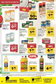 Folleto Autoservicios Familia Página 12: Cortizo - atún al natural €1,99, Abril - aceite de oliva suave €3,65
