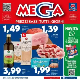 Volantino MEGA Pagina 1: Bardo olio extra vergine di oliva €3,99, La Molisana pasta di semola €1,49