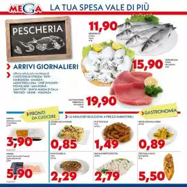 Volantino MEGA Pagina 2: Baccalà mantecato extra €2,79, Salsiccia Girella cotta all'etto €2,29