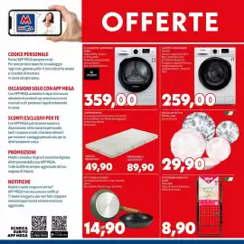 Volantino MEGA Pagina 6: Servizi 18 piatti in porcellana decori assortiti €29,90, Stendibiancheria Gimi Glory €8,90
