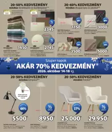 JYSK akciós újság Oldal 2: Sivblom steppelt pléd €5.000,00, Lyng díszpárna €3.500,00