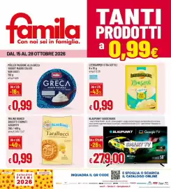 Volantino Famila Pagina 1: BLAUPUNKT 50UGC5500S €279,00, LEERDAMMER XTRA SOTTILI €0,99