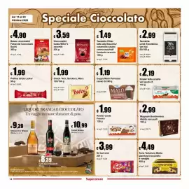 Volantino Sì con te Superstore Pagina 14: Torta Tartufone Motta gianduia/cioccolato e vaniglia €4,49, Snack Twix €1,99