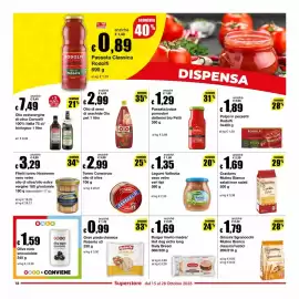 Volantino Sì con te Superstore Pagina 18: Legumi Valfrutta €1,35, Tonno Consorcio olio di oliva €2,99