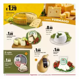 Volantino Sì con te Superstore Pagina 8: Caciotta Colfiorito/De Remigis €1,39, Gorgonzola DOP dolce cucchiaino Arrigoni €1,69