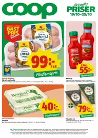 Coop reklamblad vecka 43 Sida 1: Färsk kycklingfilé, Medlemspris, Ketchup, Medlemspris