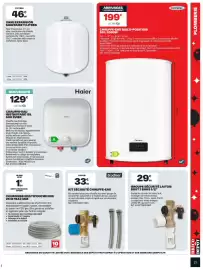 Catalogue Brico Dépôt page 21: VASE EXPANSION SANITAIRE 11 LITRES €46,90, Haier Chauffe-eau instantané 15L sur évier €129,00