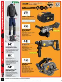 Catalogue Brico Dépôt page 4: TITAN Marteau perforateur €49,90, TITAN SCIE CIRCULAIRE 18V €49,90