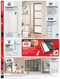 Catalogue Brico Dépôt page 6: SERRURE SIMPLE €9,99, BP 3 PANNEAUX PRÉPEINT "ORDESA" €47,90