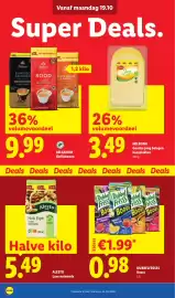 Lidl folder week 43 Pagina 2: Milbona Goudse jong belegen kaasplakken €3,49, Alesto Luxe notenmix €5,49