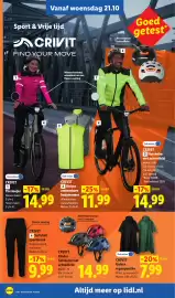Lidl folder week 43 Pagina 30: Crivit Kinder fietshelm met achterlicht €14,99, Crivit regenponcho €7,99