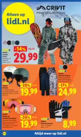 Lidl folder week 43 Pagina 32: Crivit Skihandschoenen €8,99, Crivit Skihelm €19,99