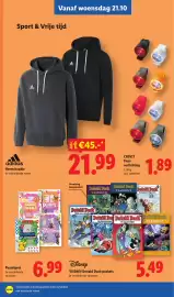 Lidl folder week 43 Pagina 35: Disney Donald Duck pockets €5,49, Crivit Fietsverlichting €1,89