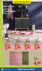 Lidl folder week 43 Pagina 44: Livarno douchegordijn €4,49, Livarno Keramische WC borstel €3,99