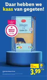 Lidl folder week 43 Pagina 45: Milbona Goudse kaas belegen 30+ stuk €3,99