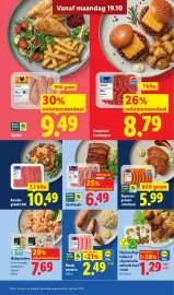 Lidl folder week 43 Pagina 7: Braadworsten €2,49, Plantaardige falafel of vegetarische spinazie kaas rondo €1,29