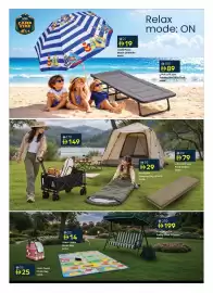 Nesto catalogue Page 4: Beach Umbrella asstd. €19,00, Folding Bed asstd. €89,00