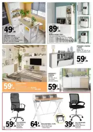 Catálogo E.Leclerc Página 10: 49€ DESDE ,95 CONJUNTO COCINA. Buffet cocina, color blanco artik, De 185 x 72 x 40 cm: 69,95€