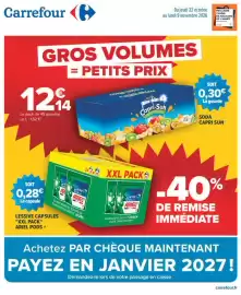 Catalogue Carrefour | Gros volumes = petits prix page 1: Carrefour Du jeudi 22 octobre au lundi 9 novembre 2026 MEILLEURE