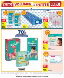 Catalogue Carrefour | Gros volumes = petits prix page 10: Pampers Lingettes €5,27, Carrefour Classic Lait Croissance 3 €14,99