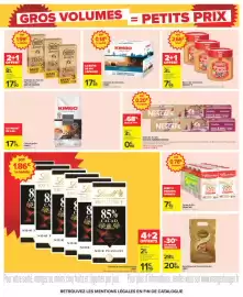 Catalogue Carrefour | Gros volumes = petits prix page 21: KIMBO Capsules de café Capri €17,85, Nestlé dessert Noir €17,90
