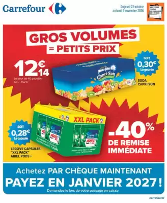Carrefour | Gros volumes = petits prix (valable jusqu'au 9-11)