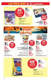 Catalogue Super U page 10: Kinder Joy €5,50, JACQUOT Boules praline €9,49