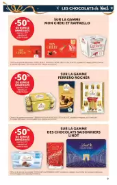 Catalogue Super U page 9: LES CHOCOLATS de Noël -50% DE REMISE IMMÉDIATE SUR LE 2EME PRODUIT IDENTIQUE SUR LA GAMME MON