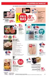 Catalogue Hyper U page 27: CHARAL Bacon Burger €9,99, DUC Filet de poulet €6,99