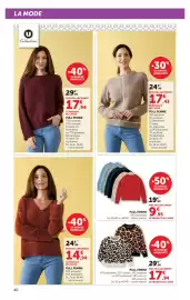 Catalogue Hyper U page 40: PULL FEMME €9,95, PULL FEMME €17,94