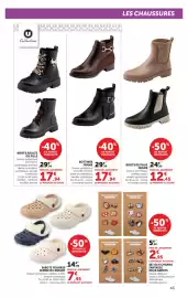 Catalogue Hyper U page 43: BOOTS DE PLUIE FEMME €12,45, Sabots fourres femme ou enfant €7,45