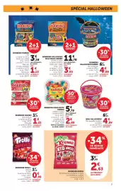 Catalogue Hyper U page 7: HARIBO Red Crush pik €1,25, Trolli Dracula €0,99