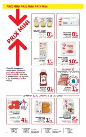 Catalogue U Express page 4: HACHÉ €10,48, PANÉ AU COLIN D'ALASKA €1,79