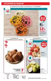 Catalogue U Express page 6: POMME U €2,00, PAINS AU CHOCOLAT OU CROISSANTS €3,00