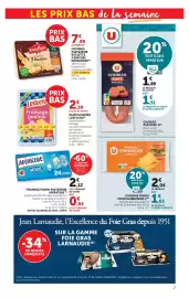 Catalogue U Express page 7: U Tranches Hamburger Cheddar €1,63, Entremont Fromage pasteurise raclette €7,99